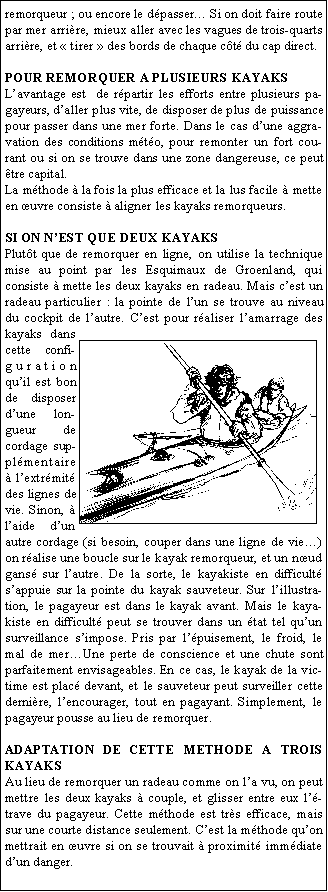 extrait du livre de Guy Cloarec : le kayak de mer